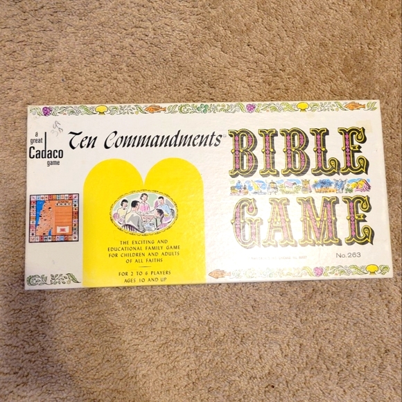 VINTAGE Ten Commandments Bible Board Game - Picture 1 of 8